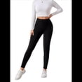 thumbnail image 2 of Leggings de Cintura Alta y Gruesos para Mujer: Pantalones de Yoga, Ciclismo y Entrenamiento con Control de Abdomen Sin Transparencias. Negro L, 2 of 9