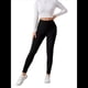 thumbnail image 2 of Leggings de Cintura Alta y Gruesos para Mujer: Pantalones de Yoga, Ciclismo y Entrenamiento con Control de Abdomen Sin Transparencias. Negro L, 2 of 9