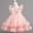 Pink, variant on SERTG Little Girls' Party Dress Sheer Paneled Skirt with Back Zipper Short Sleeve Round Neck Princesse Outfit for 1-9 Years(Beige,4 Years)