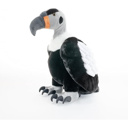 Realistic California Condor Plush - 17.5 Large Vulture Stuffed Animal Soft & Huggable Wildlife Plush Toy for Kids & Adults