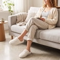 thumbnail image 7 of Ecetana Women's Slippers Soft Plush Slippers Non-slip Warm Home Shoes Memory Foam Slippers, 7 of 7