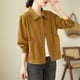thumbnail image 1 of Chaquetas y abrigos casuales sin capucha de manga larga, chaqueta casual de color liso, chaqueta de trabajo para mujer, blusa holgada para mujer, 1 of 9