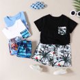 thumbnail image 2 of YUEHUA Boy 2 Piece Outfit Summer Loose Fit Straight Leg Short Dinosaur Print Loose Casual Summer Clothes 6 12 18 Months 2 3 4 5 T Kids Boy Short Set, 2 of 6