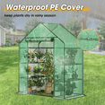thumbnail image 4 of Grezone Tunnel Greenhouse Garden Green House with Roll-Up Zipper Doors, Portable, Clear PVC Cover, 4 of 7