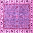 thumbnail image 1 of Ahgly Company Indoor Square Oriental Purple Traditional Area Rugs, 7' Square, 1 of 4