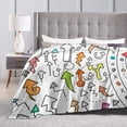 thumbnail image 4 of Super Soft Anti-Pilling Flannel Bed Blankets, Cartoon Arrow Doodle Cozy Fluffy Warm All Seasons Throw Blanket for Sofa Bedding, 80"x60", 4 of 8