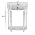 thumbnail image 2 of Ashby Demilune Antique Beige Console Table With Storage, 2 of 7
