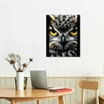 thumbnail image 3 of Nawypu  Owl Canvas Wall Art Owl Orange Eyes Pictures Prints Forest Animal Painting Black and White Bird Artwork Home Decor Framed, 3 of 5