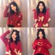 thumbnail image 1 of Suéter de hada de estilo perezoso navideño para mujer, suéter holgado estilo occidental de otoño e invierno, base de punto coreana, 1 of 5