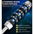thumbnail image 3 of Tevlaphee Steering Wheel Lock, Car Lock Anti Theft Keyless Extendable Retractable Password 5 Coded Combination Lock, Heavy Duty Universal F, 3 of 6