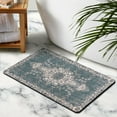 thumbnail image 3 of Experience Luxury with Vintage Bathroom Runner Rug, Soft & Non-Slip, Gray, 20x32 in, Machine Washable, Oriental Kitchen Rug, Ideal for Bedroom, Hallways, Kids Room, Traditional Tribal Floral Design, 3 of 5