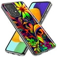 thumbnail image 2 of MUNDAZE Samsung Galaxy Z Fold 4 Shockproof Clear Hybrid Protective Phone Case Neon Rainbow Psychedelic Trippy Hippie Daisy Flowers, 2 of 5