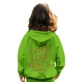 thumbnail image 6 of EANJE Hoodies for Girls Long Sleeve Love Like Jesus Cute Graphic Hoodie Love Like Jesus Hoodie Drawstring Preppy Pullover Pink Kids 10-12 Years Sweatshirts Green 13-14Y, 6 of 6