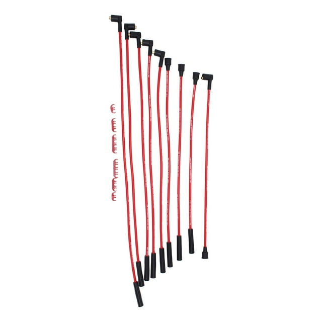 Cable de bujía,Cables de bujía de 8 mm de color rojo,resistentes y de alto rendimiento,Encendido Push On Professional de ,Cables HT resistentes a la degradación