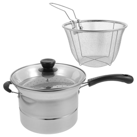 TEHAUX Non-Stick Small Stainless Steel Saucepan with Single Handle, 1 Piece - Cookware for Everyday Use