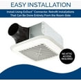thumbnail image 5 of Broan Flex Series 110 CFM 1.5 Sones 120V Ventilation Fan with Soft Surround LED, 5 of 5