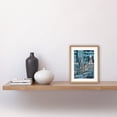 thumbnail image 2 of Belfast Cityscape City Centre Hall Linocut Style Artwork Framed Wall Art Print 9X7 Inch, 2 of 5