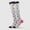 Gray, variant on Women's Nylon Compression Socks, Cute Cartoon Animal Print Knee High Socks, Light Support for Travel, Sports, Nurse. Multicolor M