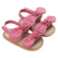 thumbnail image 2 of CZHQWE Soft Sole Baby Shoes Baby Girls' Shoes Baby Girls Sandals Summer Shoes Outdoor First Walker Toddler Girls Shoes For Summer Hot Pink 6-12 Months, 2 of 5