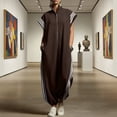 thumbnail image 2 of Jumpsuits for Women Workwear Romper Stripe Zipper Casual Stand Collar Short Sleeve Wide Leg Jumpsuit Loose Elastic Cuffed Jogger One Piece Jumpsuit, 2 of 6