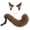 Brown, variant on Realistic Fox Wolf Ear Headband Tail,Fursuit Fox Costume Accessories for Halloween Christmas,Therian Fox Wolf Tail Gear
