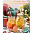 thumbnail image 6 of 24 oz Mason Jar with Bamboo Lids 8-Piece Drinking Set with Handles and Straws, 6 of 7