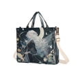 thumbnail image 2 of Corduroy Composite Fabric Tote Bag Magnetic Snap Large Capacity Crossbody Bag Beige Shoulder Strap Princess Of The Moon, 2 of 8