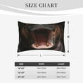thumbnail image 4 of Lsque Playful Baby Hippo Splash Pattern Pillow Case – Soft & Cozy Throw Pillow Cover, Hypoallergenic Cushion Case for Sleeping Women with Envelope Closure-14"x20", 4 of 6