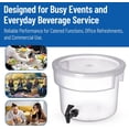 thumbnail image 6 of Round Beverage Dispenser Drink Dispenser with Spigot for Catering, Plastic, 3 Gallons, Clear, 6 of 6