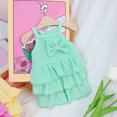 thumbnail image 3 of CSChome Pet Dress Dog Soft Comfortable Breathable Adorable Layered Hem Bowknot Daily Wear Puppy, 3 of 7