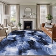 thumbnail image 2 of Blue Gray Area Rugs 5x7 ft Abstract Modern Retro Polypropylene Pigment Taxture Washable Rug Non Slip Indoor Carpet Absorbent Floor Mat for Living Room Bedroom Dining Room, 2 of 9