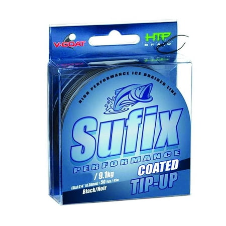 Sufix Performance 50-Yards Spool Size Tip Up Ice Braid Line (Black, (Best Braided Ice Fishing Line)