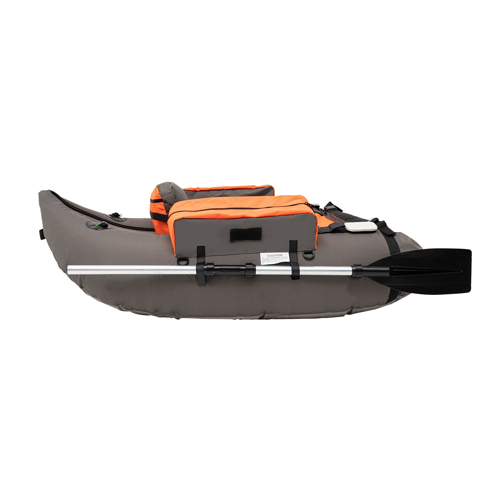 ToppiJoy Portable Boat Raft, Inflatable Touring Kayak for Adults, Sport Tender Fishing Dinghy Boat with Panels Paddles and Air Pump(Gray)