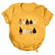 thumbnail image 1 of Gibobby Blusa de Trabajo de Manga Corta Mujeres Casual Impresión Manga Corta Cuello Redondo Camiseta Suelta Blusa Tops(Amarillo,G), 1 of 4