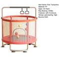 thumbnail image 2 of Trampoline,Adjustable Toddler Trampoline with Basketball Hoop,Swing,Sandbag,Ocean Balls,440lbs Indoor Outdoor Toddler Trampoline with Enclosure Net, 2 of 12