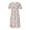 White, variant on Vikakiooze Women's Summer Casual Round Neck Short Sleeve Folding Floral Printed Dresses