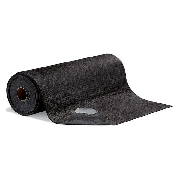 Sorbent Roll, 7 gal, 3 ft x 50 ft, Universal, Black, Polypropylene