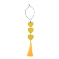 thumbnail image 1 of Accesorios de colgante para espejo retrovisor del coche de cuero sintético en forma de corazón, 1 Pc, color amarillo, 1 of 6