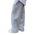 thumbnail image 2 of UACY Boy's Athletic Sweatpants Wide Leg Casual Fall Letter Sports Elastic Waist Baggy Pants Kids' Youth Open Bottom Sweatpant (Grey, 13-14 Years), 2 of 8