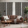 thumbnail image 2 of Ambesonne Fishing Theme Window Curtains, Fishes and Fishermans, Each 28" W x 84" L, Dark Taupe Multicolor, 2 of 5