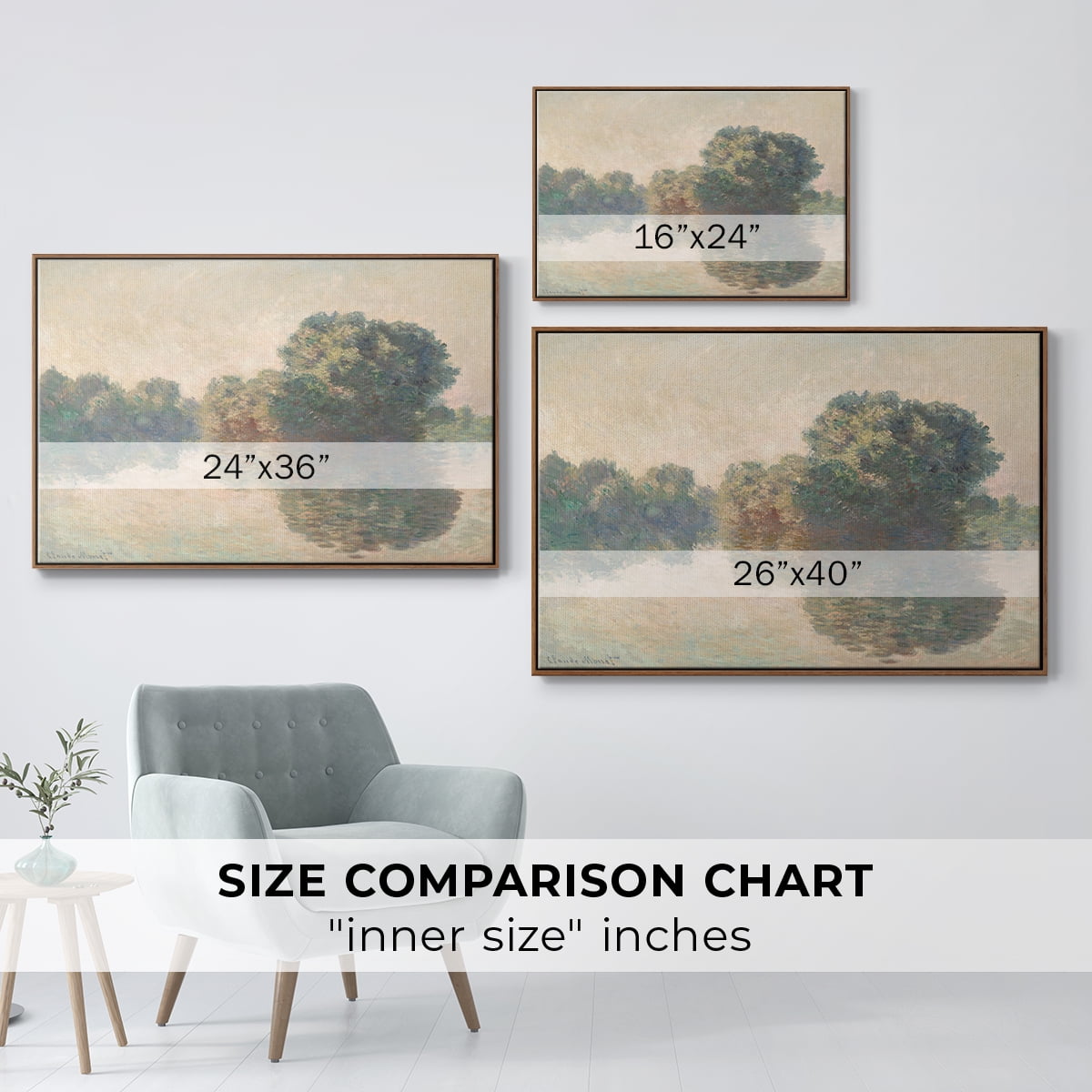 Vintage Landscape-XXXVII By Wexford Home Framed in Walnut Wood Gallery Wrapped Canvas 17 in. x 25 in.