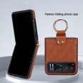 thumbnail image 4 of Allytechgroup Moto Razr 40 Case with Ring Holder Stand, Premium PU Leather Stylish Shockproof Anti-Scratch Portable Phone Case Cover for Motorola Moto Razr 40, Brown, 4 of 6