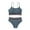 Blue, variant on Efsteb 2 Piece Bikini Set for Women Suspender Leopard Print Split Suspender High Waisted Split Swimsuit Set (Pink,S)