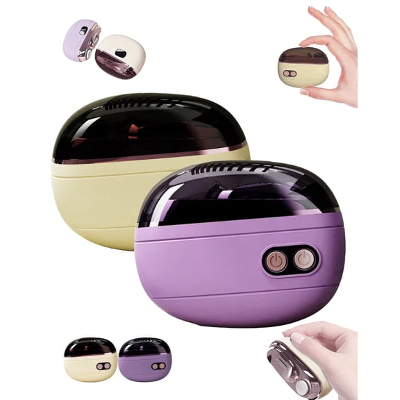 2-in-1 Smart Electric Nail Clipper & Polisher, Rechargeable Automatic Nail Trimmer with LED Light, Nail Grinder for Adults and Seniors