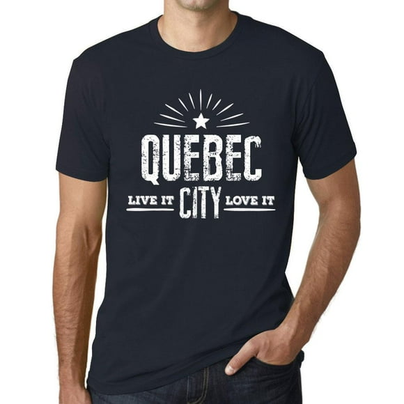 Men's Graphic T-Shirt Live It Love It Quebec Eco-Friendly Limited Edition Short Sleeve Tee-Shirt Vintage Birthday Gift Novelty