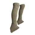 thumbnail image 4 of freneci Figure Skating Leg Warmers Skating Socks Soft Keep Warm High Footless Socks Knit Long Leg Warmers for Training Winter Workout, 4 of 8