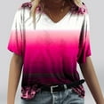 thumbnail image 3 of Birdeem T-Shirt Décontracté à Manches Courtes Col en V Imprimé Mode pour Femmes, 3 of 4