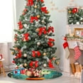thumbnail image 4 of RMDQTR Festive Christmas Tree Skirt35.4x35.4in - Holiday Home Decor for Xmas Party Black Cat's Halloween, 4 of 6