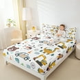 thumbnail image 4 of Castle Fairy Bear Dinosaur 4 Pieces Queen Sheet Sets for Child Boys Girls,Cartoon Plane Truck Ultra Soft Flat Sheet,Kawaii Animal Queen Fitted Sheet,Super Cozy Room Decor, 4 of 7