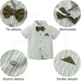 thumbnail image 2 of ZOEREA Baby Boy Clothes Suits, Toddler Boy Short Sleeves Shirt+ Suspender Pants Outfit Sets Gentleman Wedding Suit 1-5 Years, 2 of 10